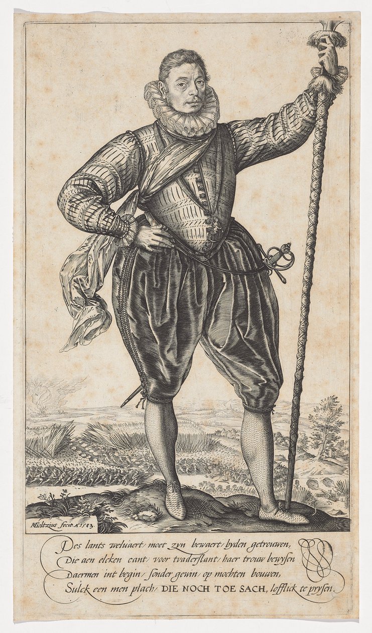 Geddebærer, mod højre, 1583 af Hendrik Goltzius