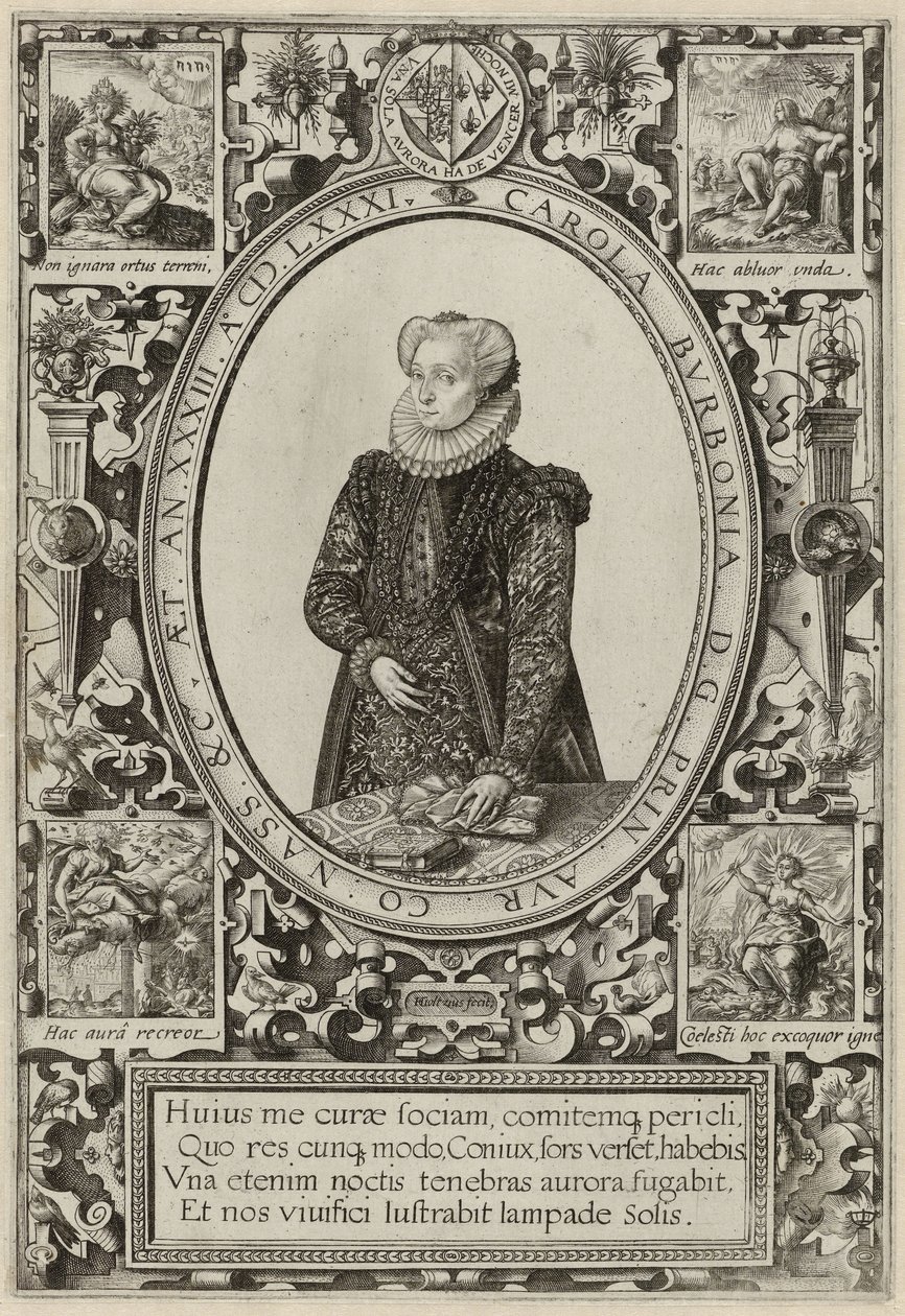Portræt af Charlotte af Bourbon, 1581 af Hendrik Goltzius