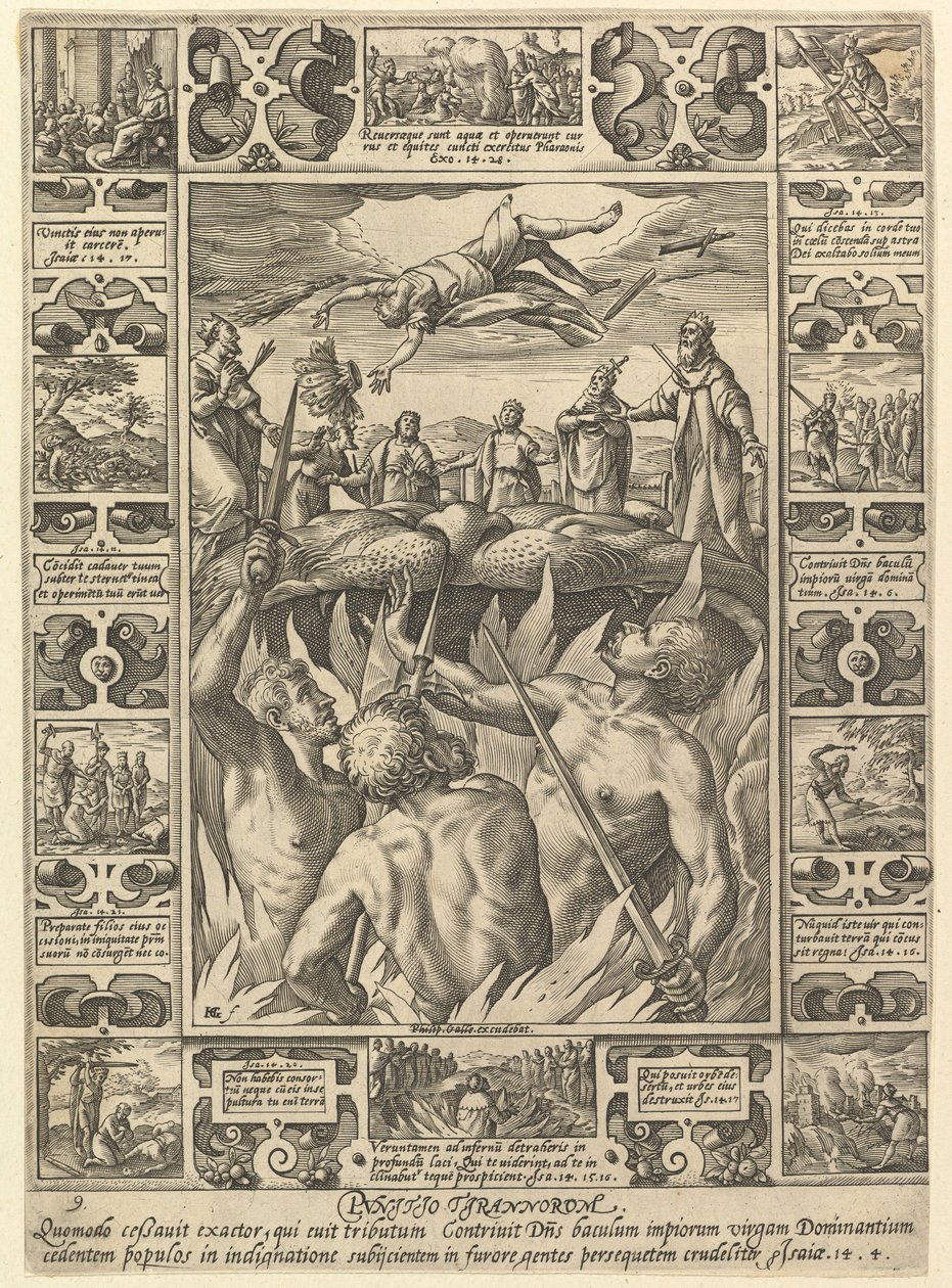 Punitio Tirannorum, fra Allegories of the Christian Faith, fra Christian and Profane Allegor.... af Hendrik Goltzius