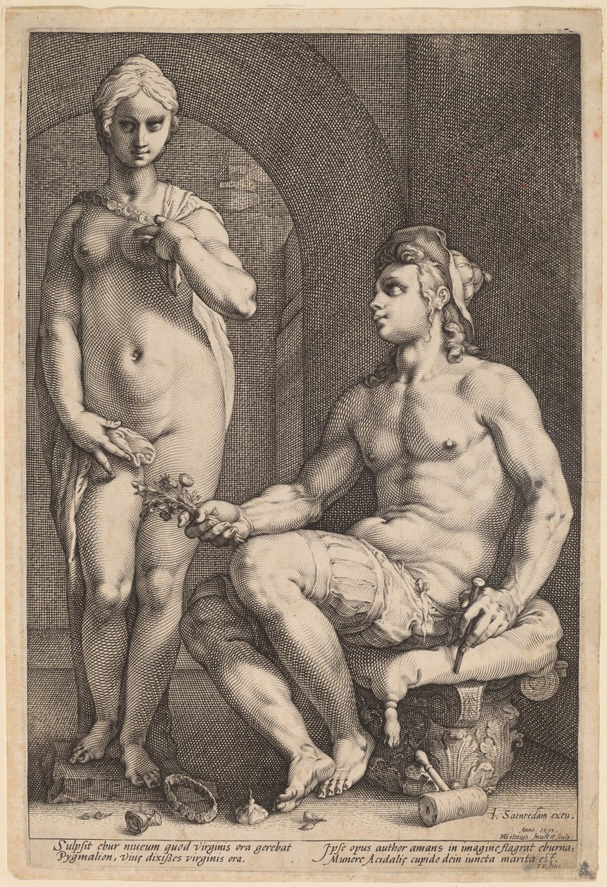 Pygmalion og Galatea af Hendrik Goltzius