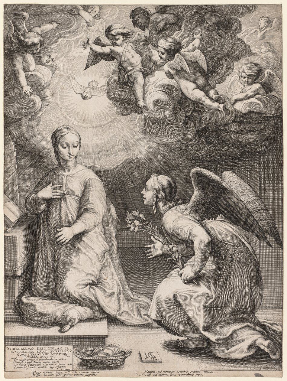 Bebudelsen, 1594. af Hendrik Goltzius