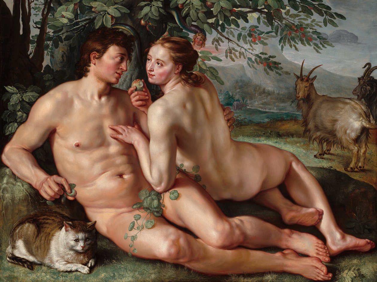 Menneskets fald, 1616. af Hendrik Goltzius