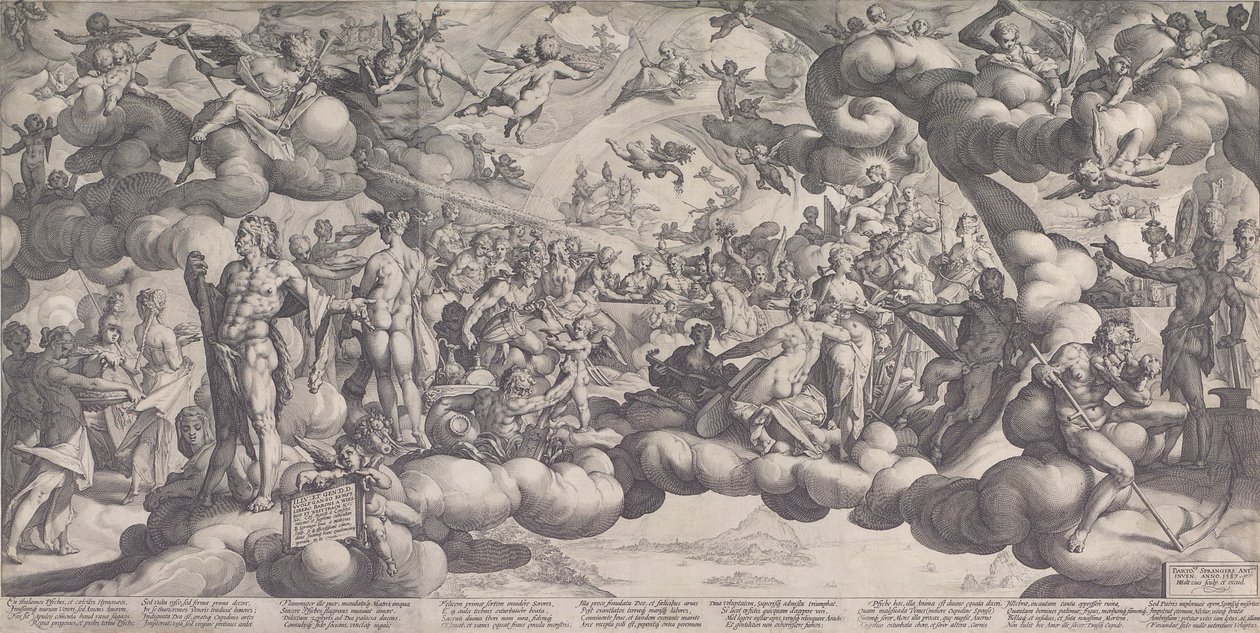 Gudernes fest ved Amor og Psykes bryllup, 1587., 1587. af Hendrik Goltzius