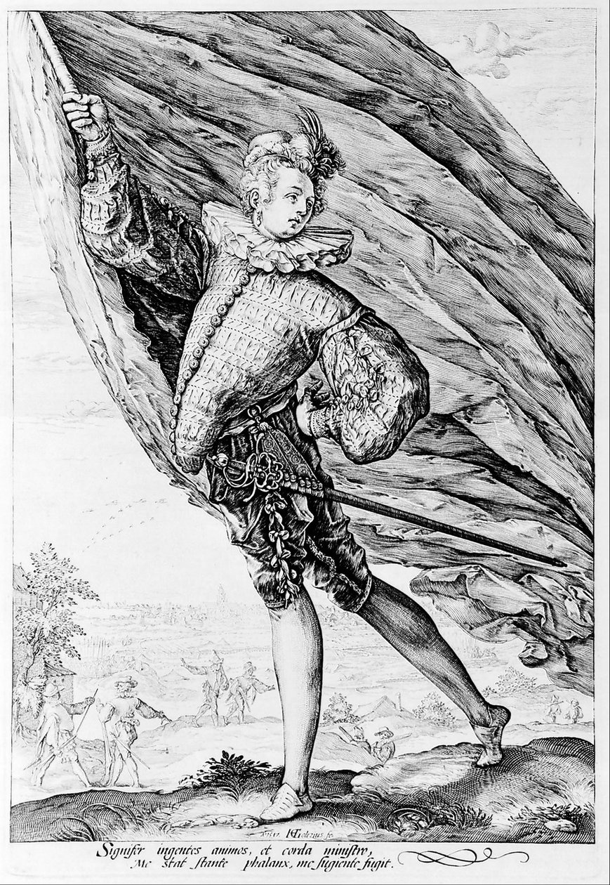 Den store fanebærer af Hendrik Goltzius
