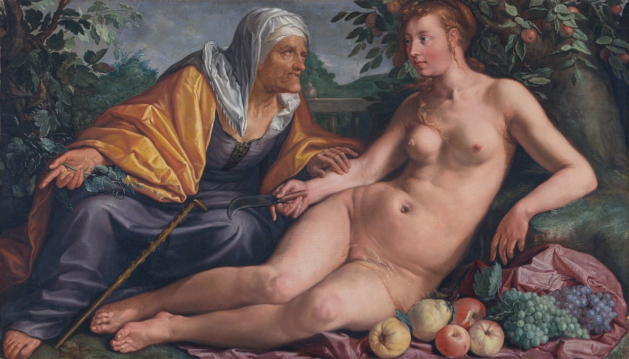 Vertumnus og Pomona af Hendrik Goltzius