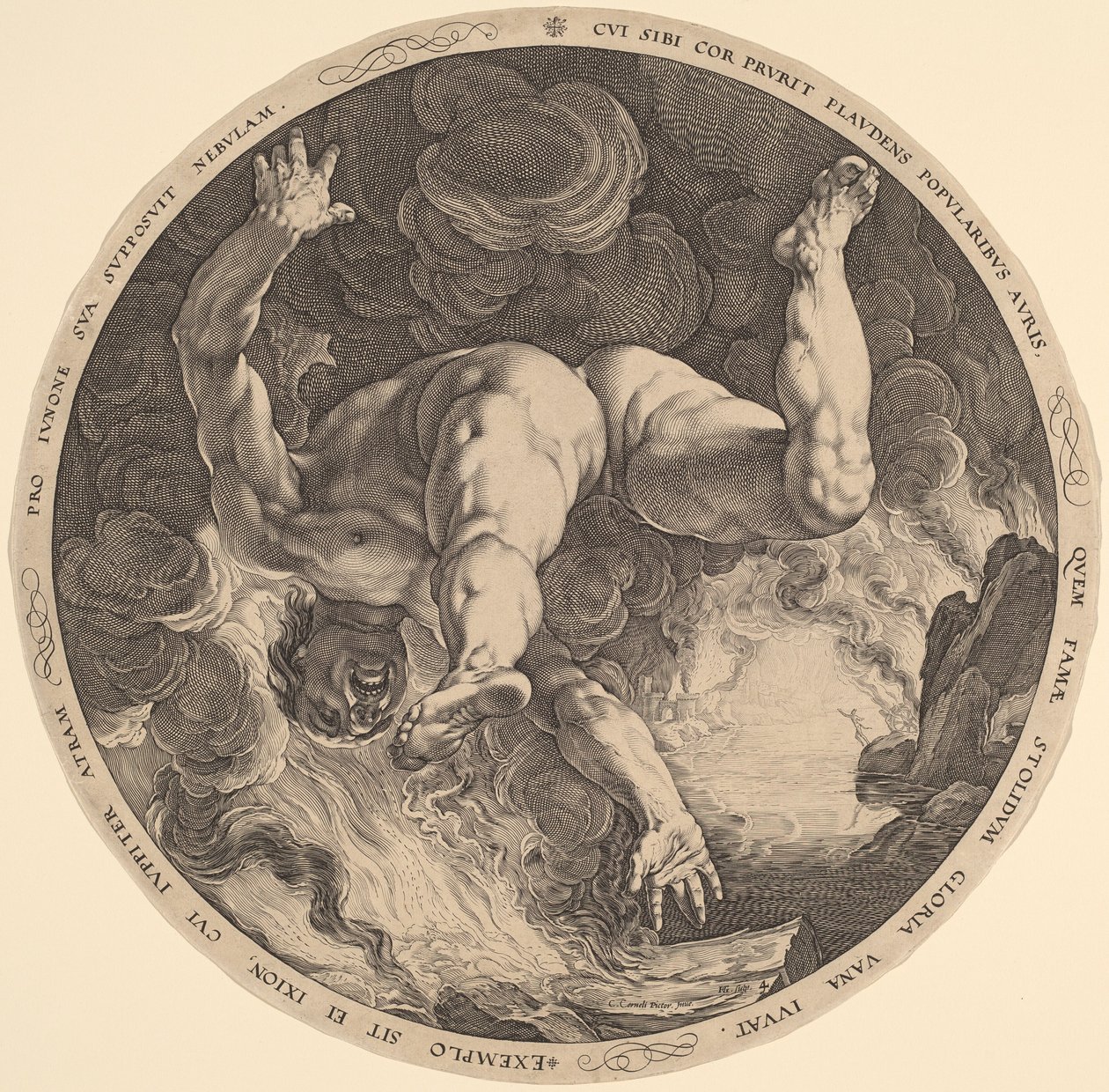 Ixion af Hendrik Goltzius, after Cornelis Cornelisz van Haarlem