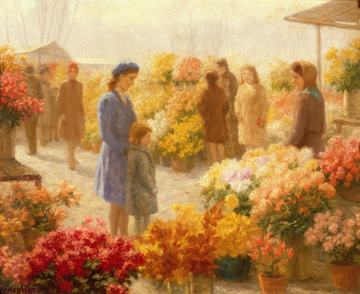 Blomstermarked af Hendrik Heyligers