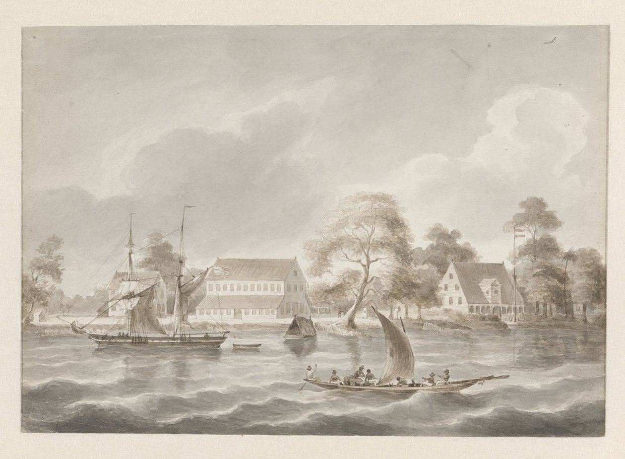 Plantation Jagtlust ved Surinam-floden af Hendrik Huygens