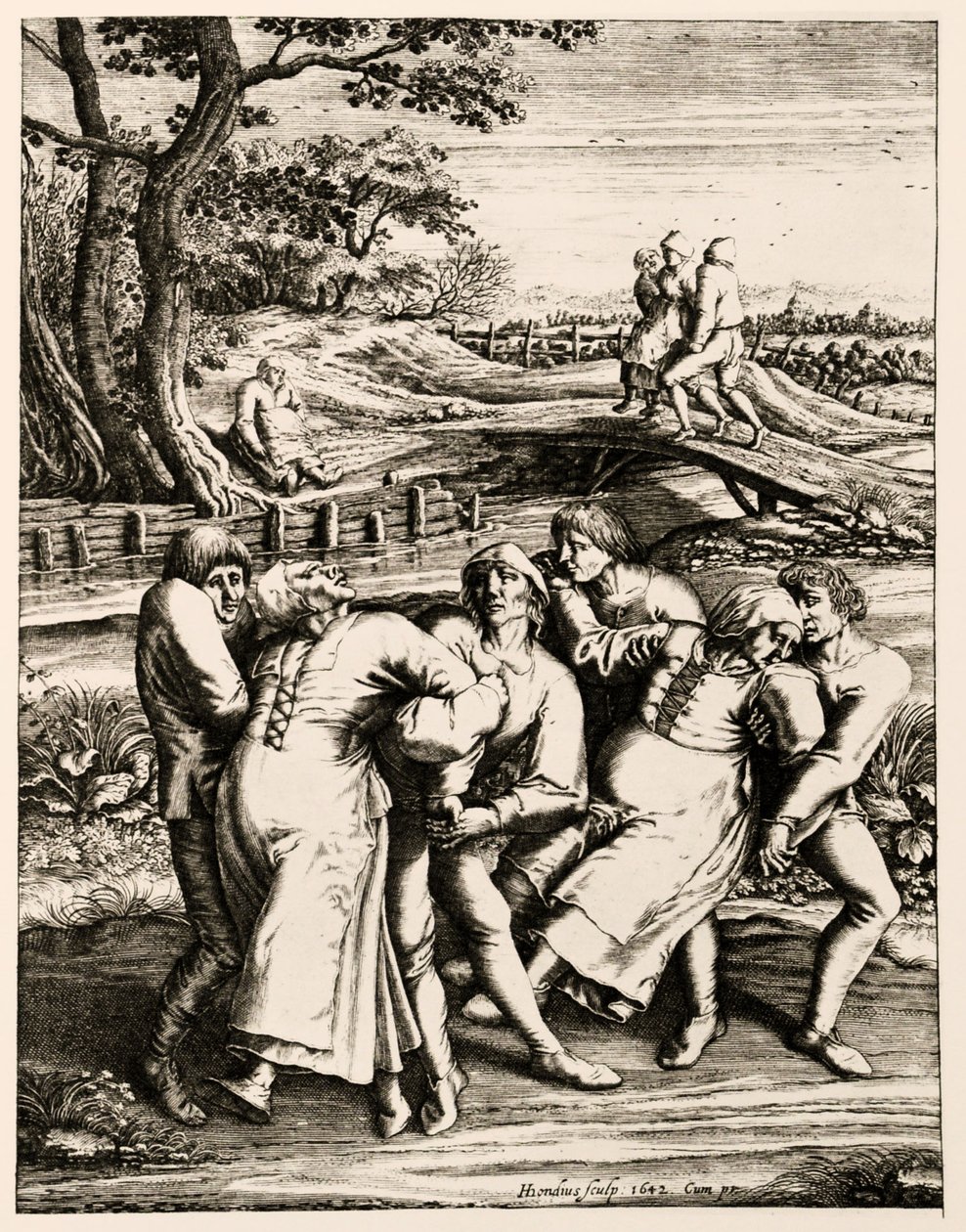 Dansepest, Strasbourg, Alsace. 1518 af Hendrik I Hondius