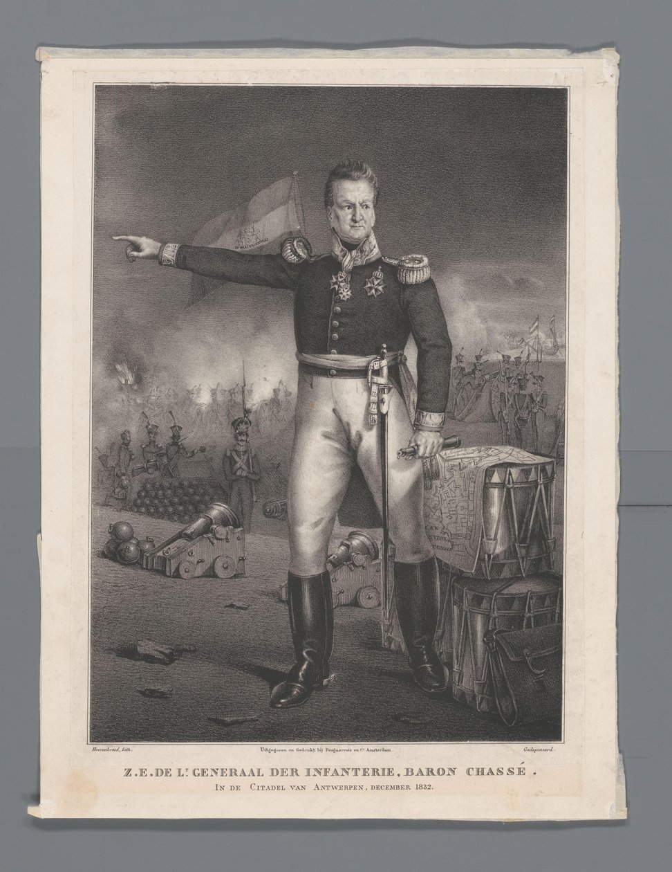DE. Lt. General for infanteriet, baron Chassé. I Citadel of Antwerpen, december 1832 (titel på objekt) af Hendrik Jan Heerenbrood