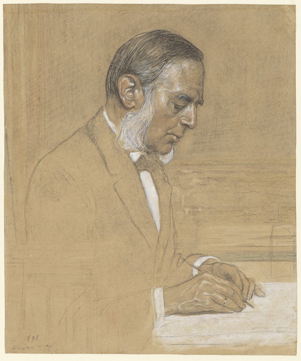 Portræt af Sjoerd Anne Vening Meinesz af Hendrik Johannes Haverman