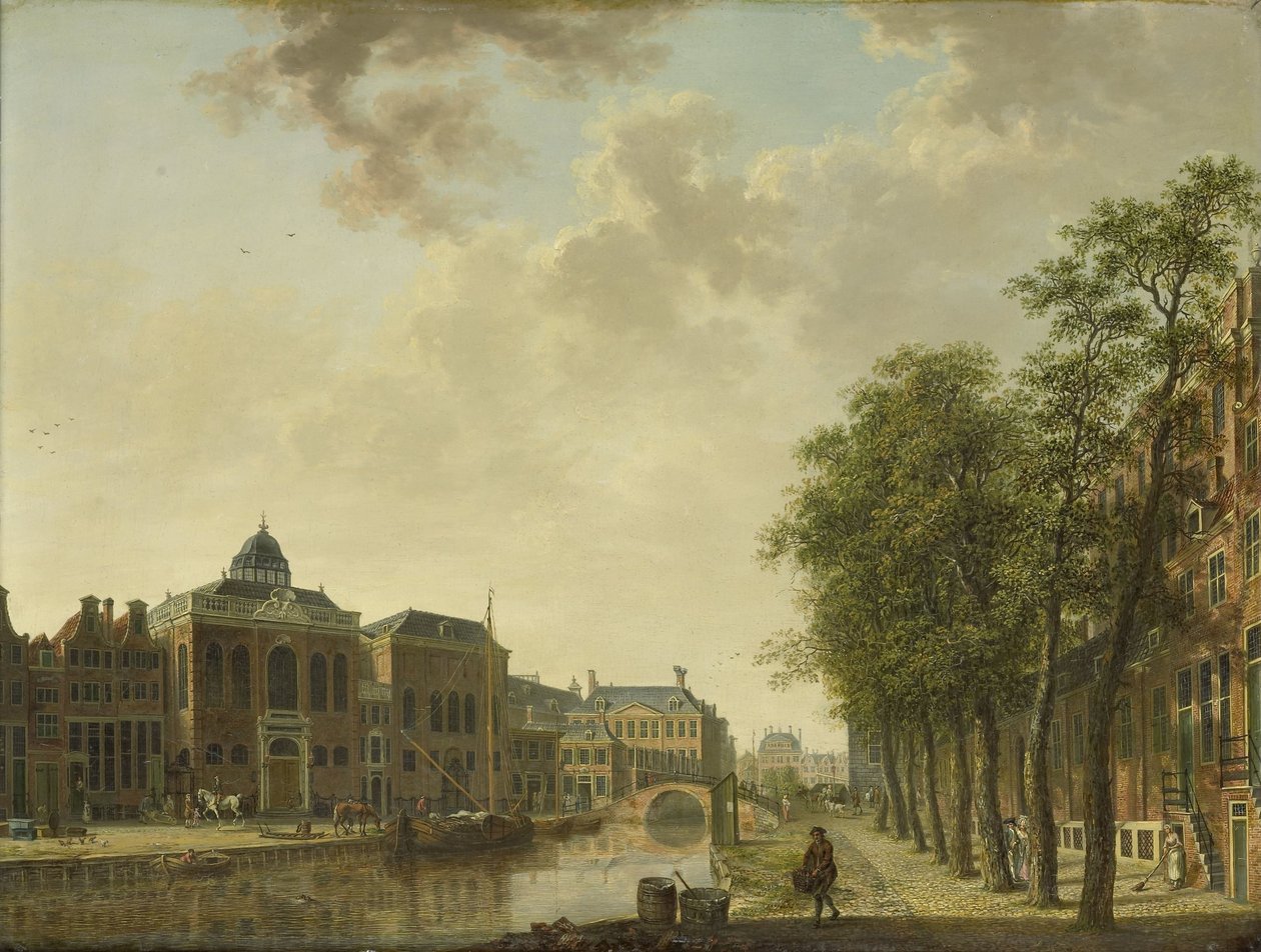 Udsigt over Houtmarkt, Amsterdam af Hendrik Keun (attributed to)