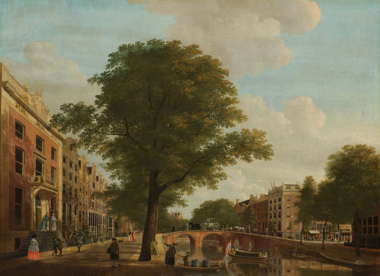 Udsigt over Herengracht nær Leidsestraat, Amsterdam af Hendrik Keun