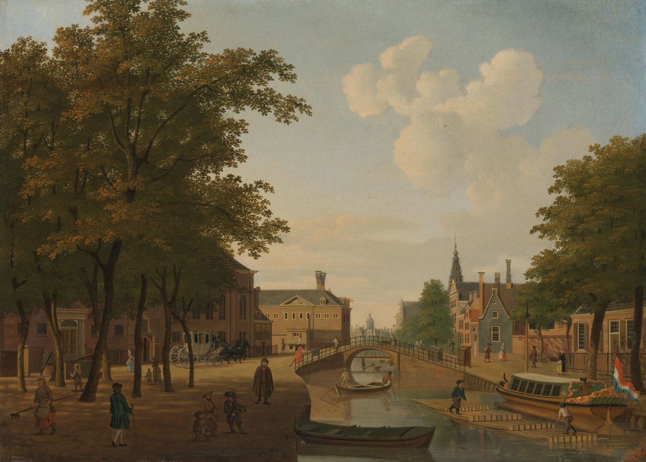 Udsigt over Houtmarkt, Amsterdam af Hendrik Keun