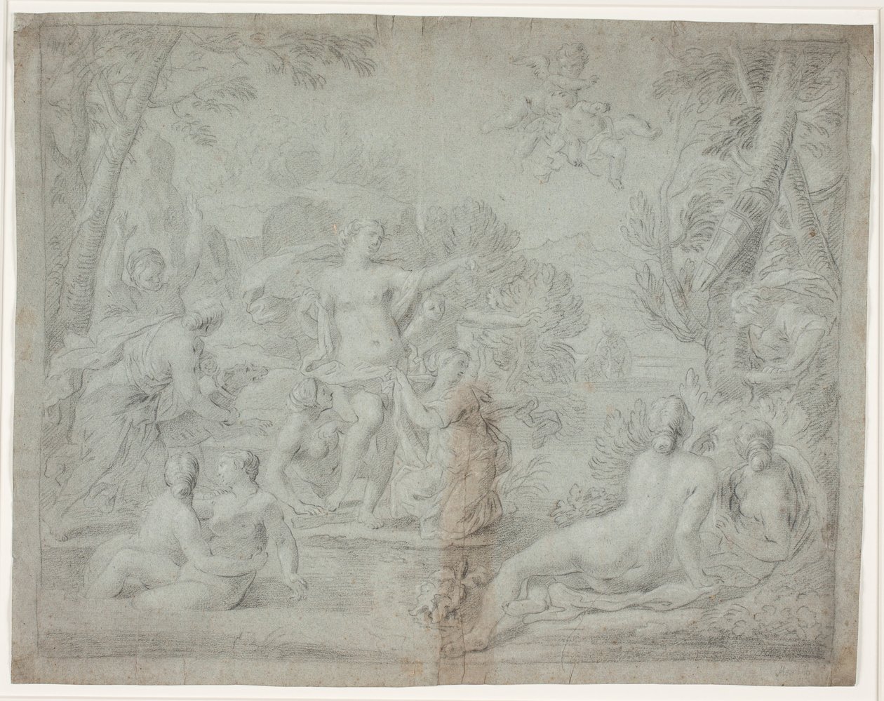 Diana og Aktæon. (Ovid, Net., III, 175 ff.) af Hendrik Krock