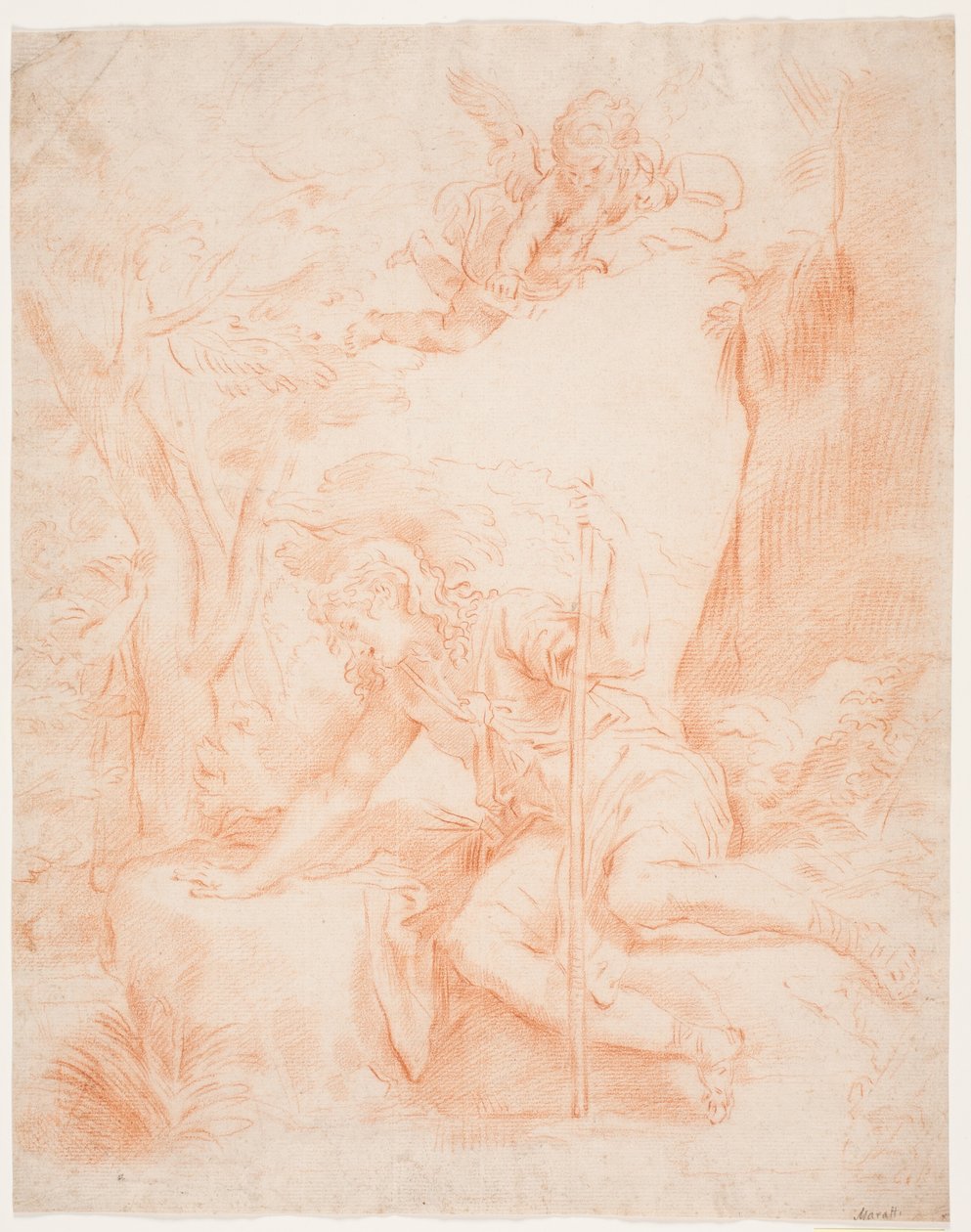 Narcissus ved kilden. (Ovid, Net.III, 415) af Hendrik Krock