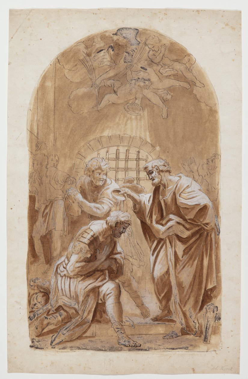 S. Peter døber S. Processus og S. Martianus af Hendrik Krock