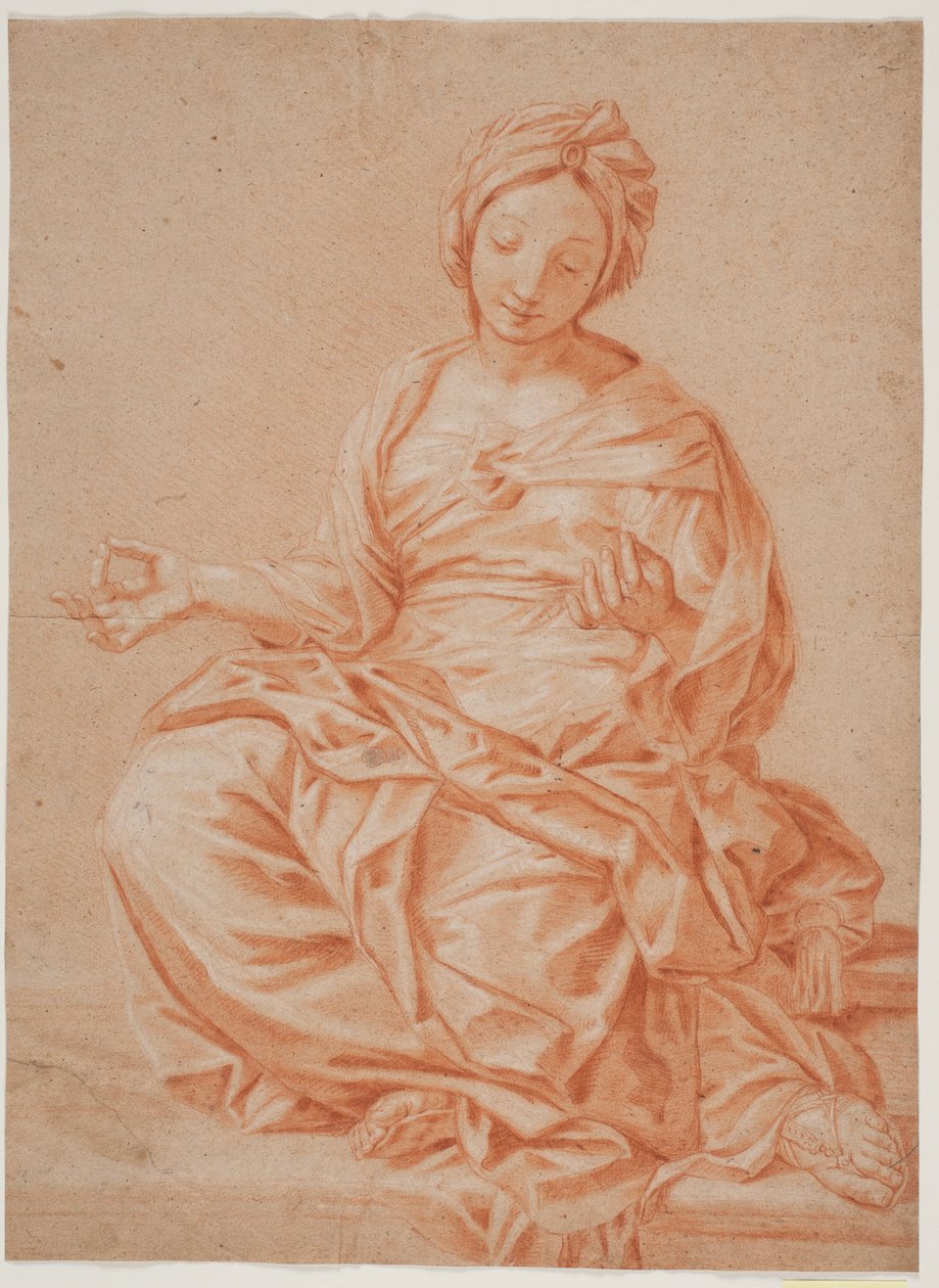 Siddende kvinde med turban af Hendrik Krock