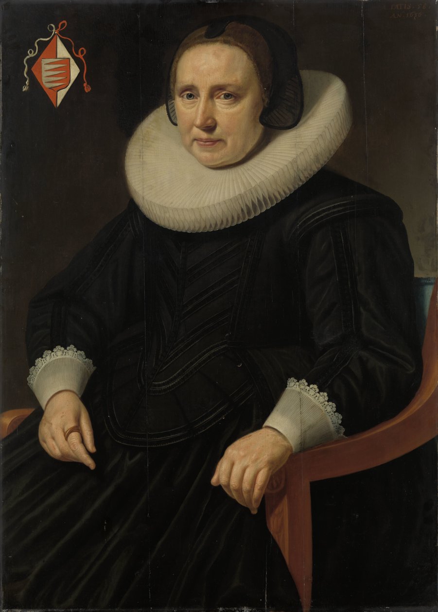 Portræt af Sara Sweerts de Weert, Antonius Antonides van der Lindens anden hustru af Hendrik Meerman