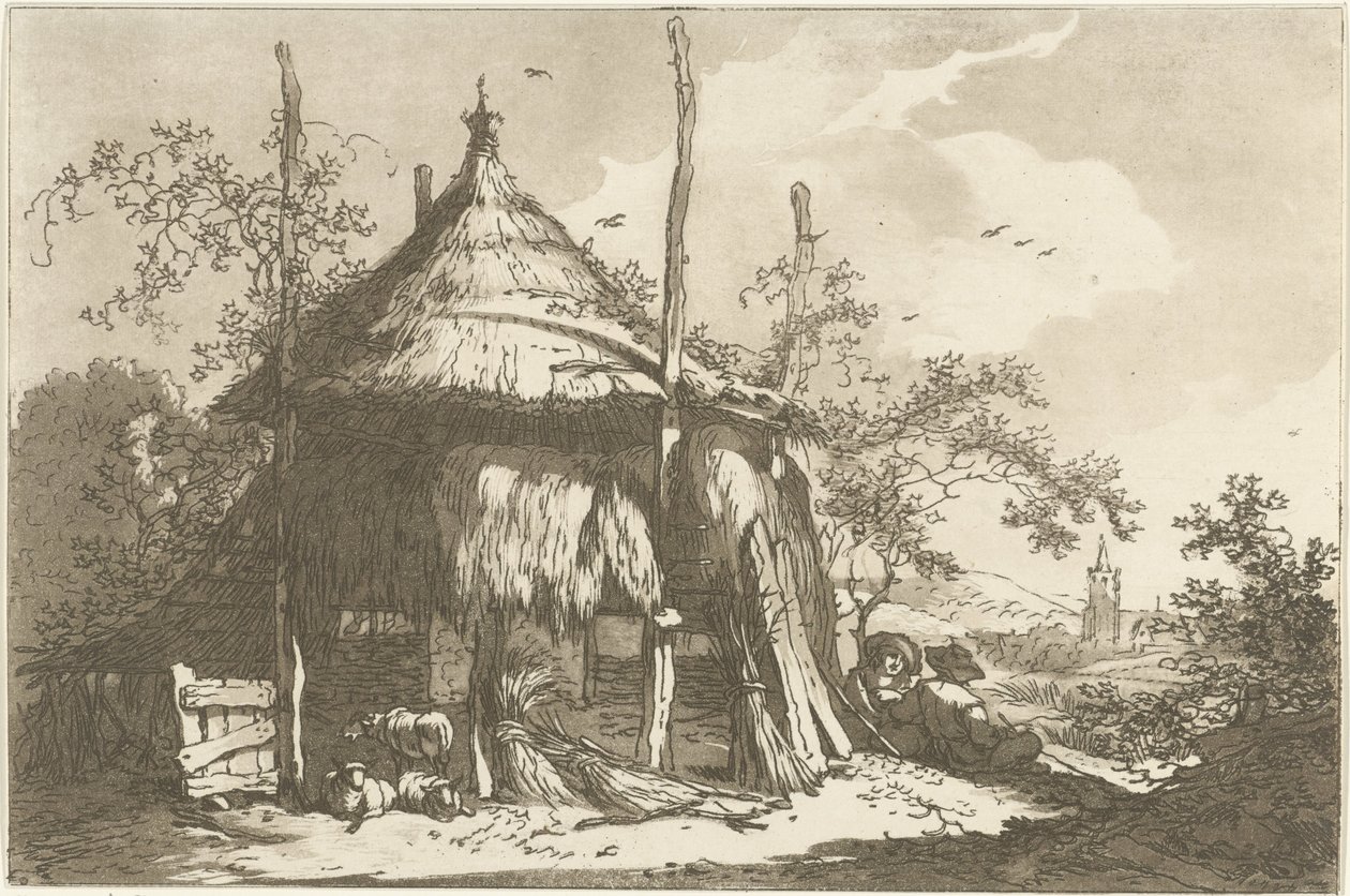 Hyrder ved en hooiberg Tolv designs beregnet til brug for dem, der lærer at tegne landskab (serietitel) af Hendrik Meijer