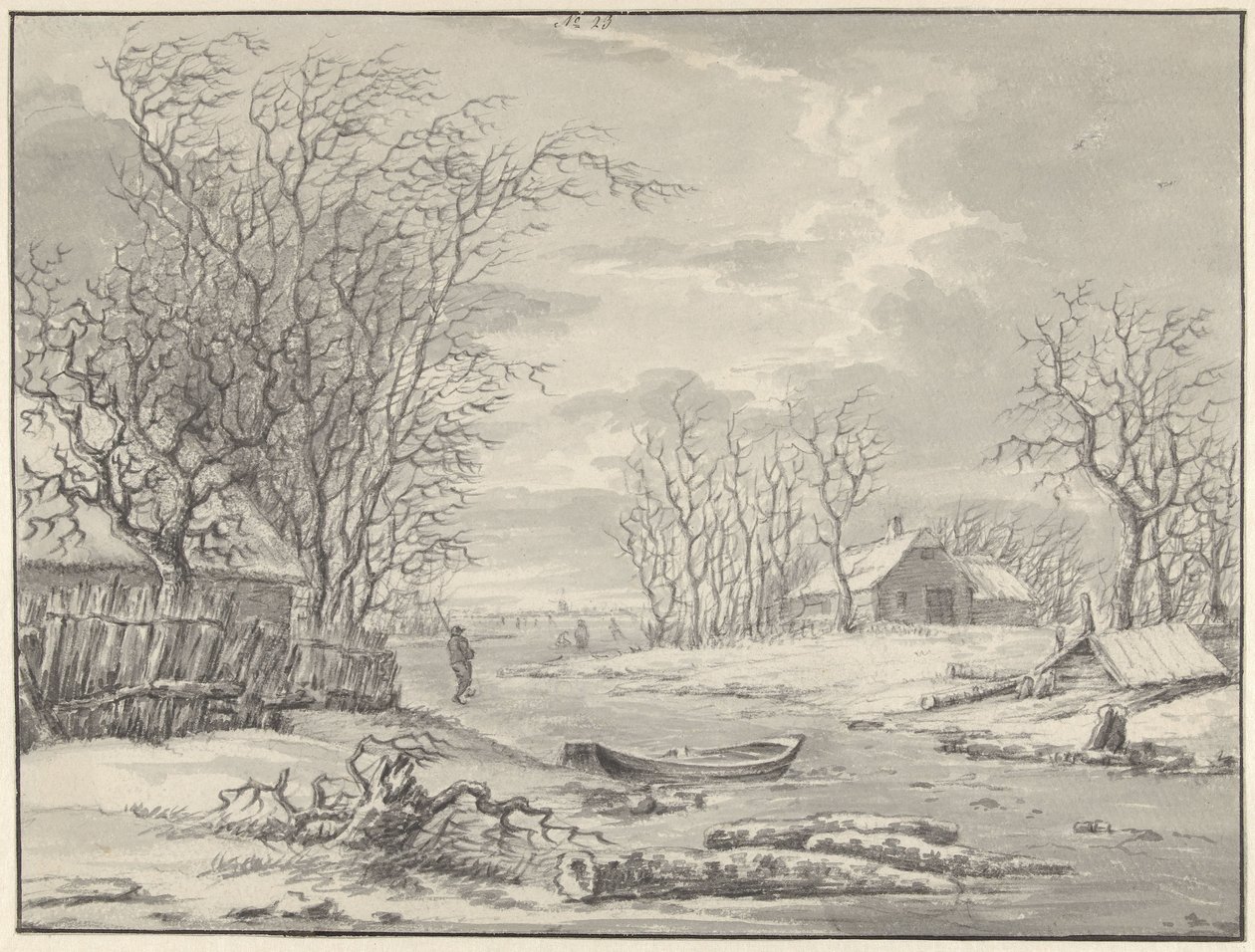 vinterlandskab af Hendrik Meijer