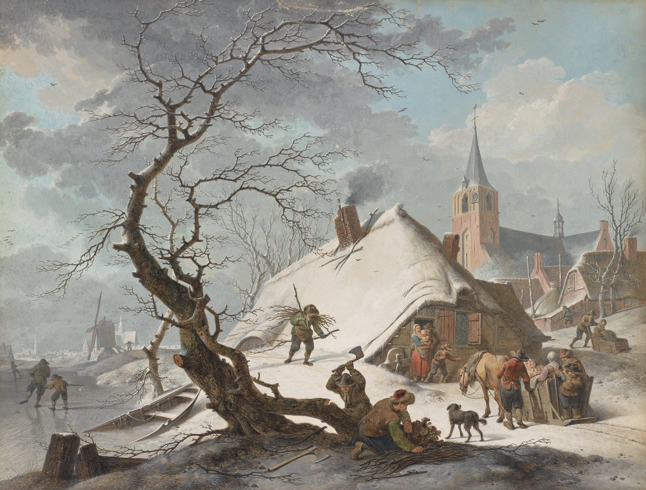 En vinterscene af Hendrik Meyer