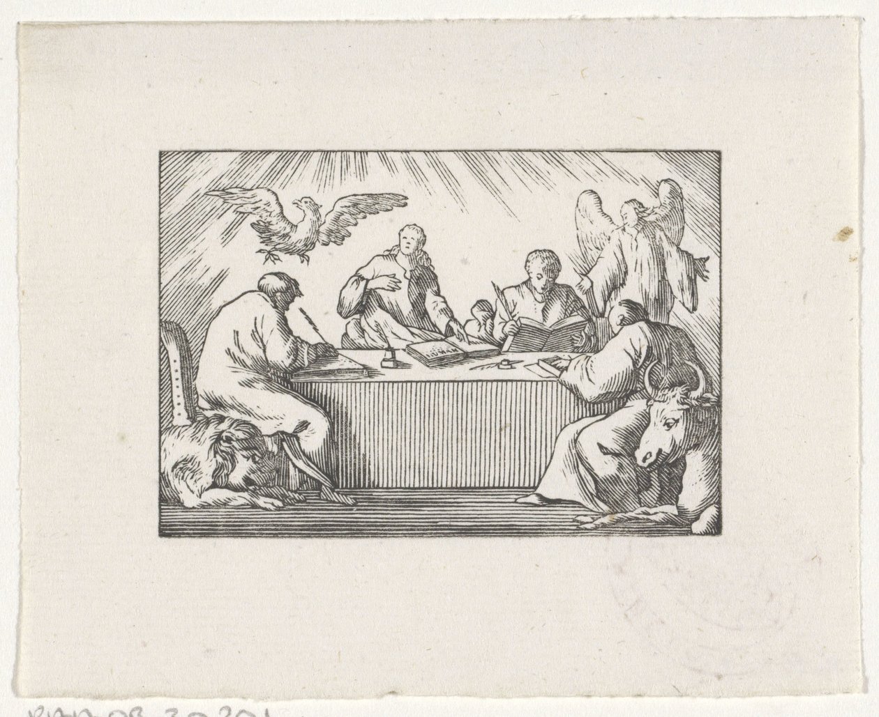 Fire evangelister skriver deres evangelium af Hendrik Numan