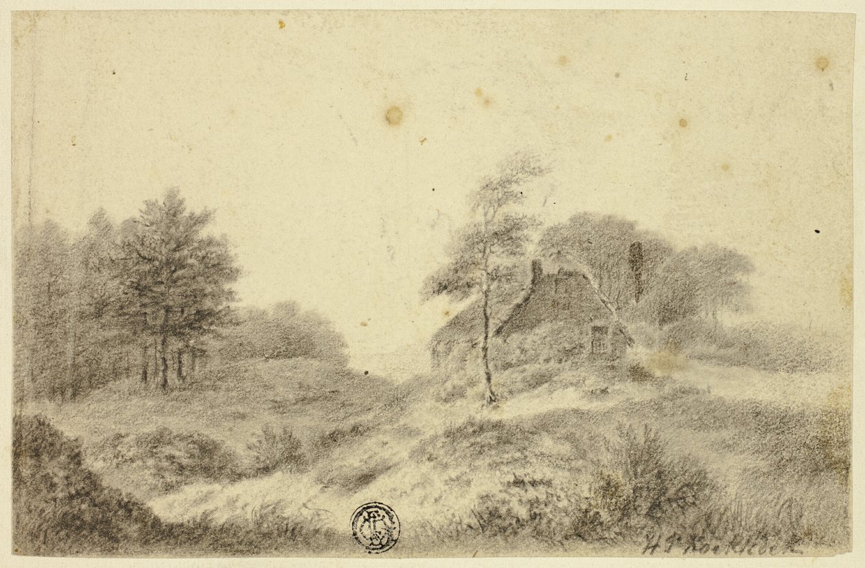 Sommerhus på Bakken af Hendrik Pieter Koekkoek