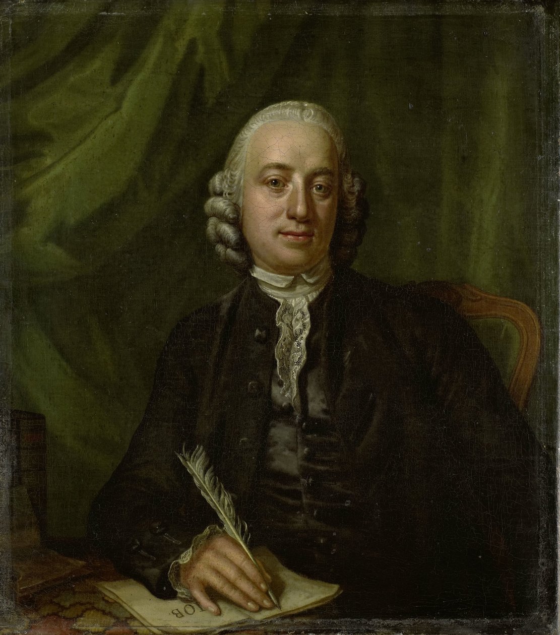 Portræt af Pieter Meijer, udgiver og boghandler i Amsterdam af Hendrik Pothoven (attributed to)