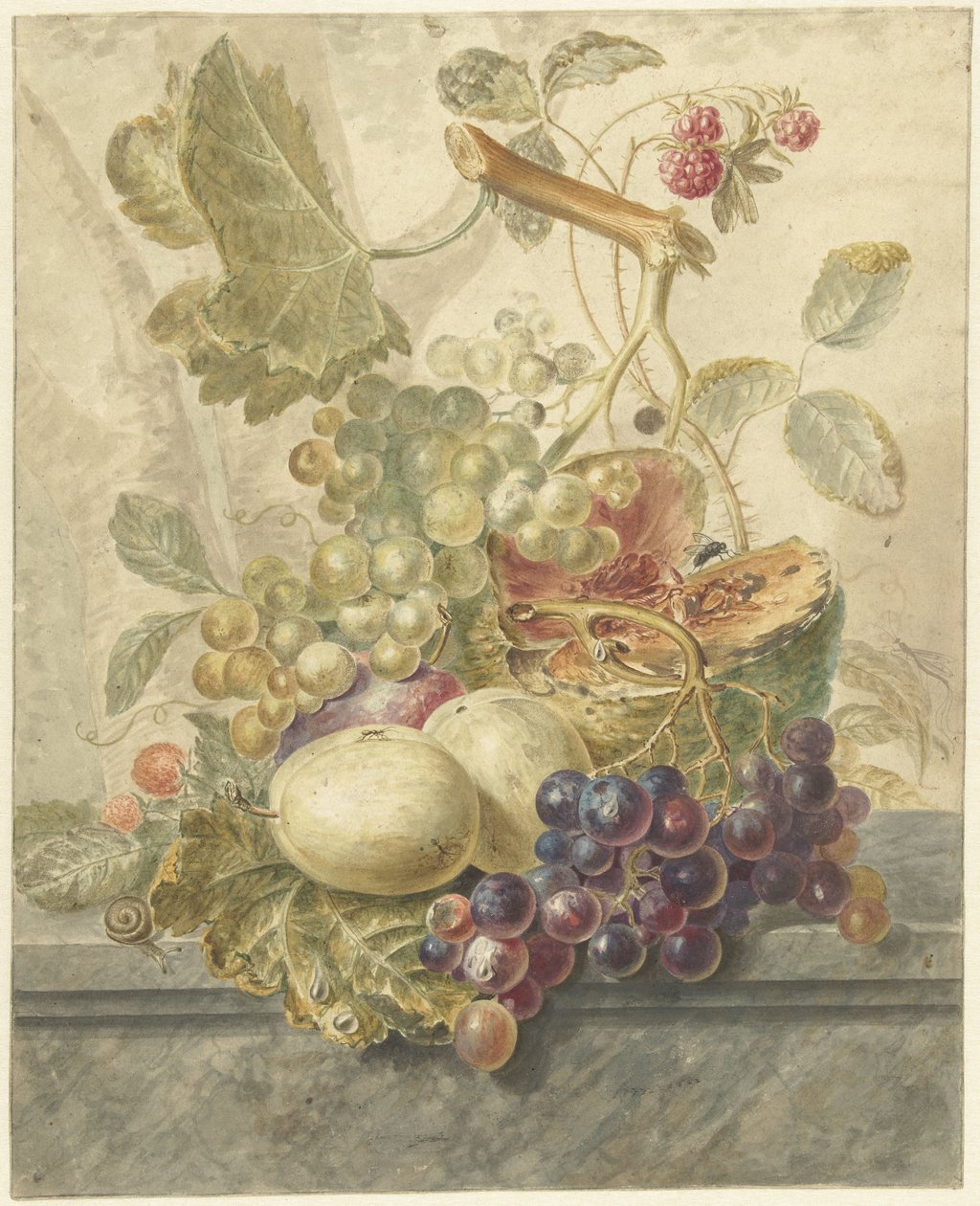 Stilleben med frugt af Hendrik Schwegman