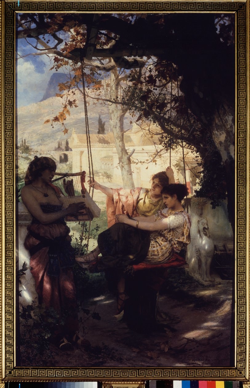 Sangen om en ung slave. Maleri af Henryk Siemiradzki (1843-1902), olie på lærred af Henryk Siemiradzki