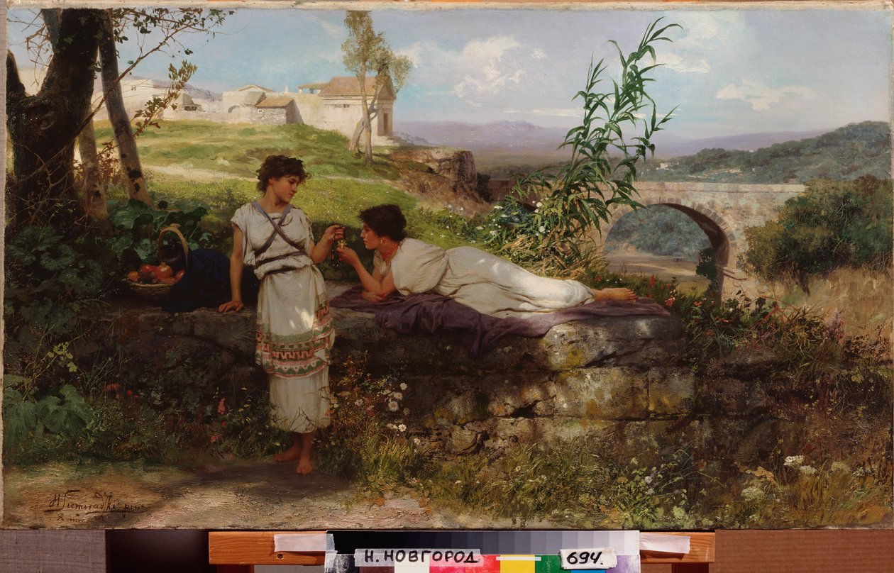 Talisman. Maleri af Henryk Siemiradzki (1843-1902), olie på lærred, ca. 1890. Polsk kunst af Henryk Siemiradzki
