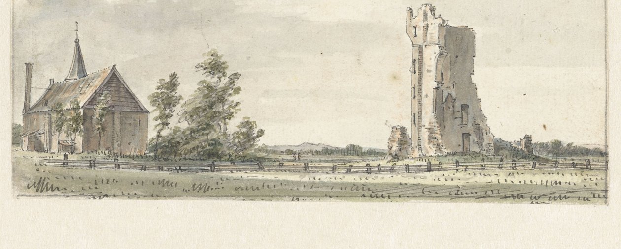 Ruinerne af huset i Cleves nær Haarlem af Hendrik Spilman