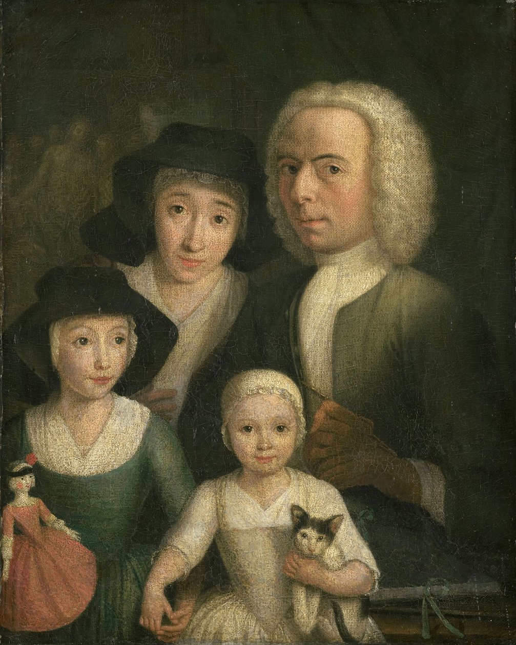 Selvportræt med Suzanna van Bommel og Two Daughters af Hendrik Spilman