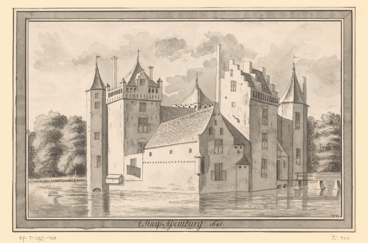 Udsigt over slottet Assumburg nær Heemskerk, 1640 