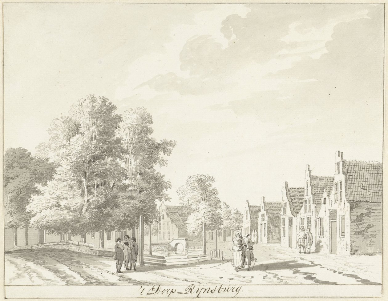 Landsbyen Rijnsburg af Hendrik Tavenier