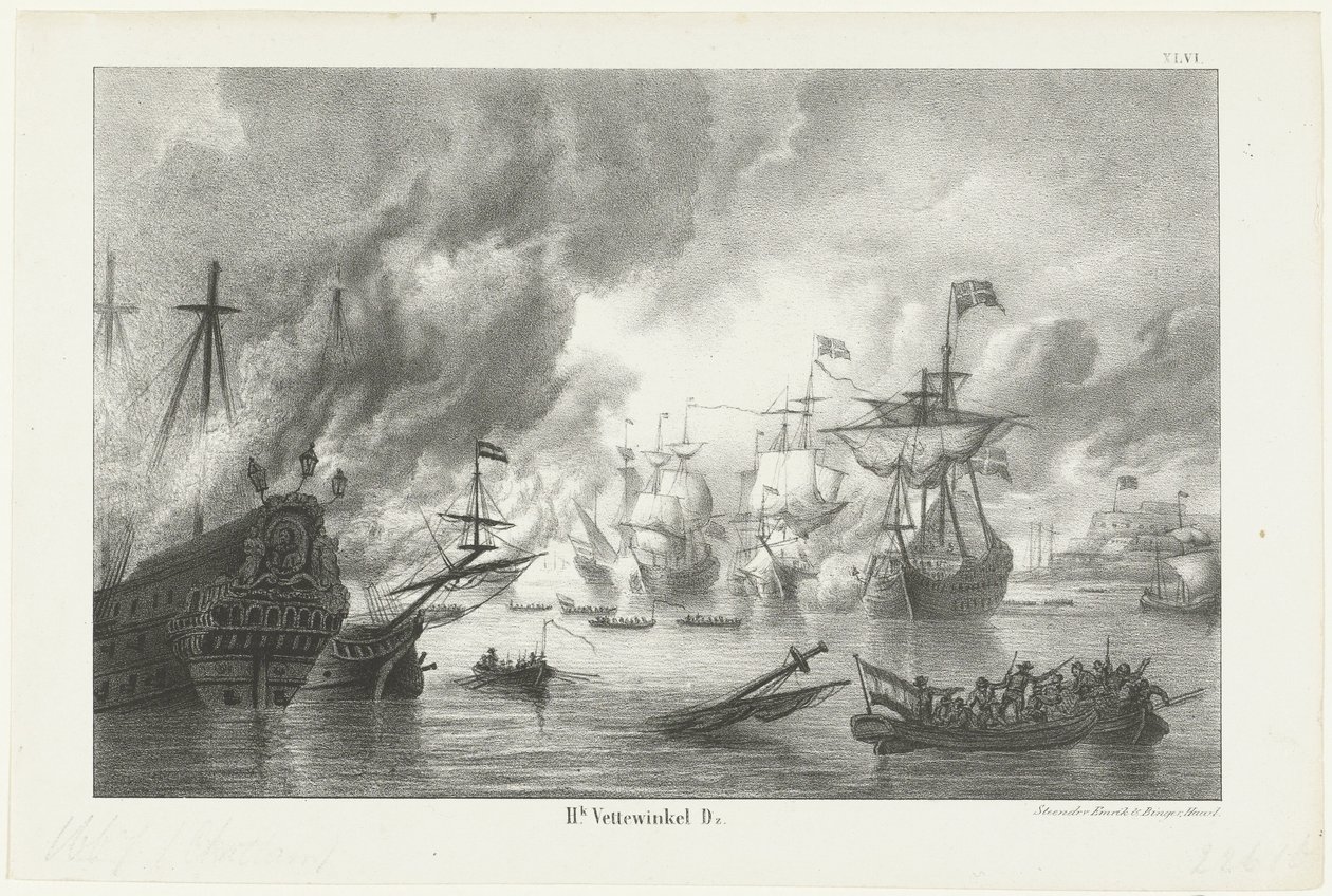 Rejsen til Chatham, 1667 af Hendrik Vettewinkel