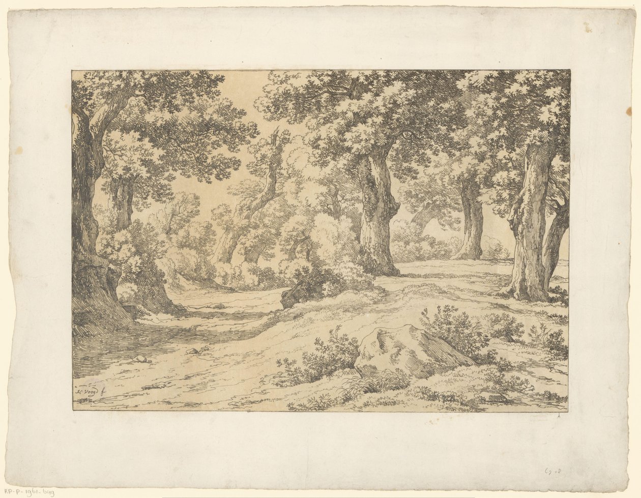 skov udsigt Tentamina Lithographica (serietitel) Italienske landskaber (serietitel) af Hendrik Voogd