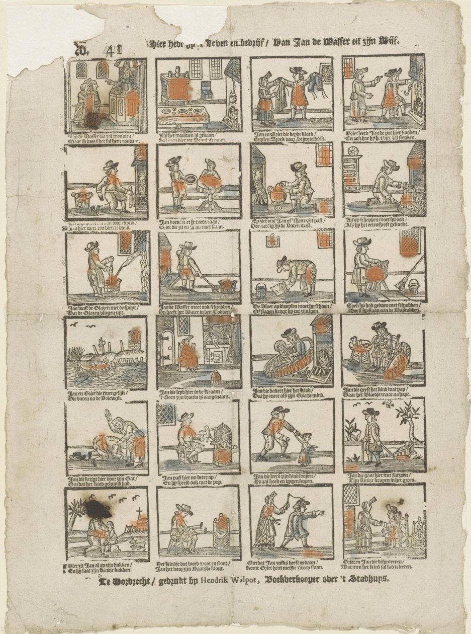 Her har du dit liv og forretning / Van Jan de Wasser og hans kone (titel på objekt) af Hendrik Walpot
