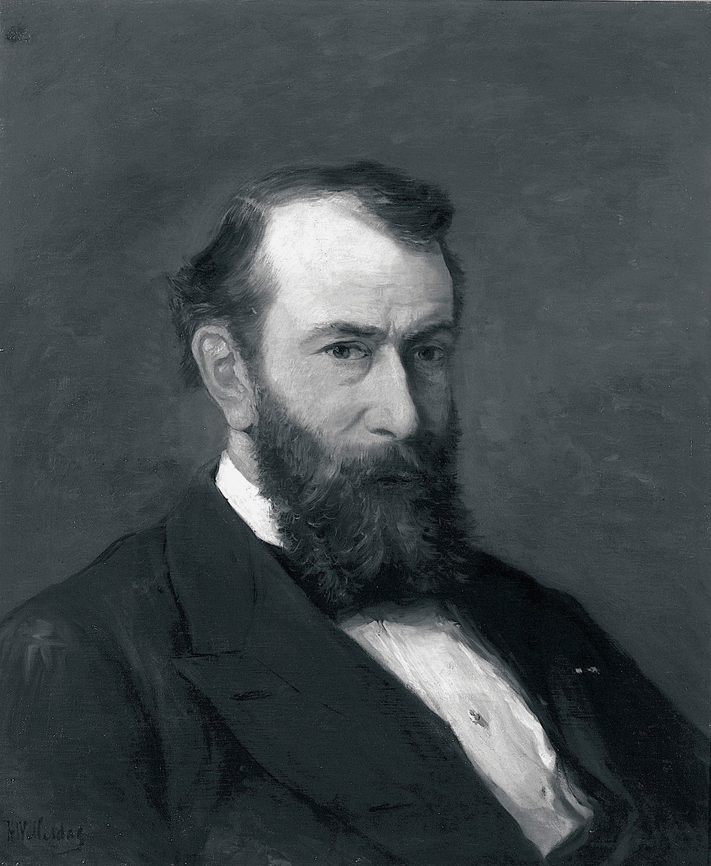 Portræt af Willem van Konijnenburg (olie på lærred) af Hendrik William Mesdag