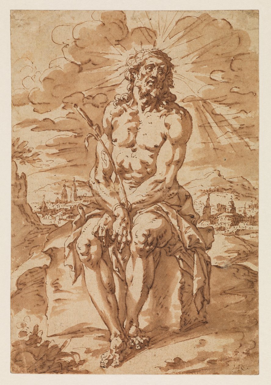 Man of Sorrows - Ecce Homo, 1585-1630 af Hendrick de Clerck
