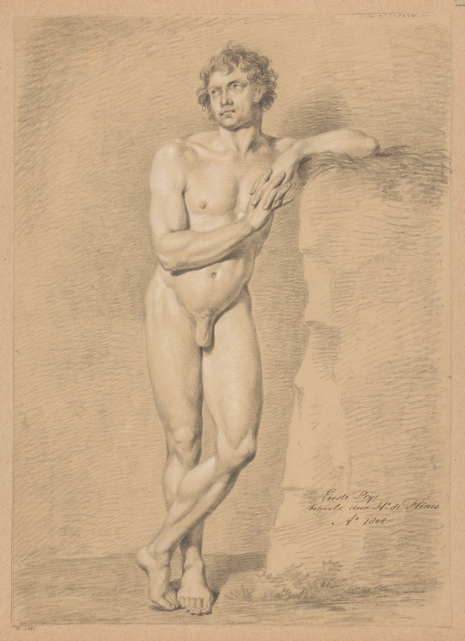 Stående nøgen mand, set forfra (1. præmie 1808) af Hendrik de Flines