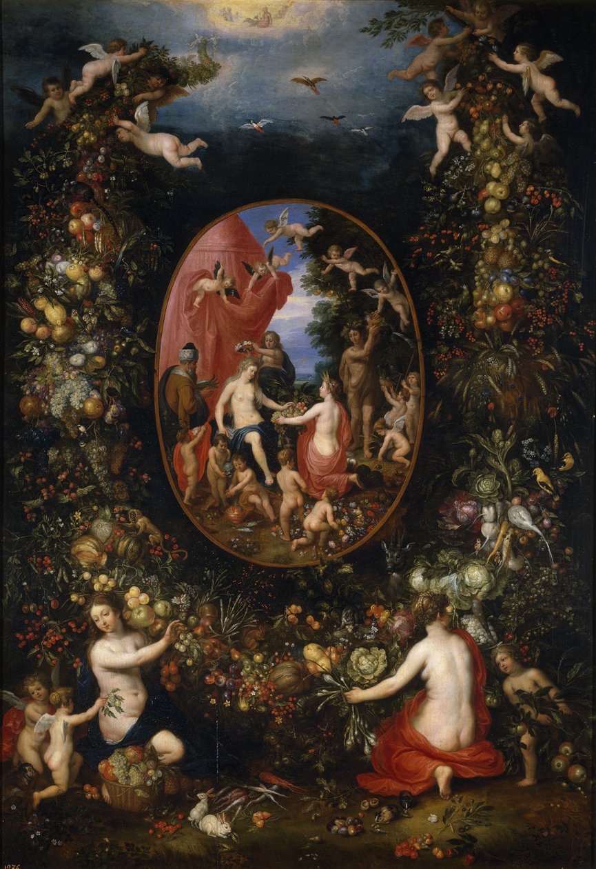 Cybele og årstider, før 1618 af Hendrik van the Elder Balen