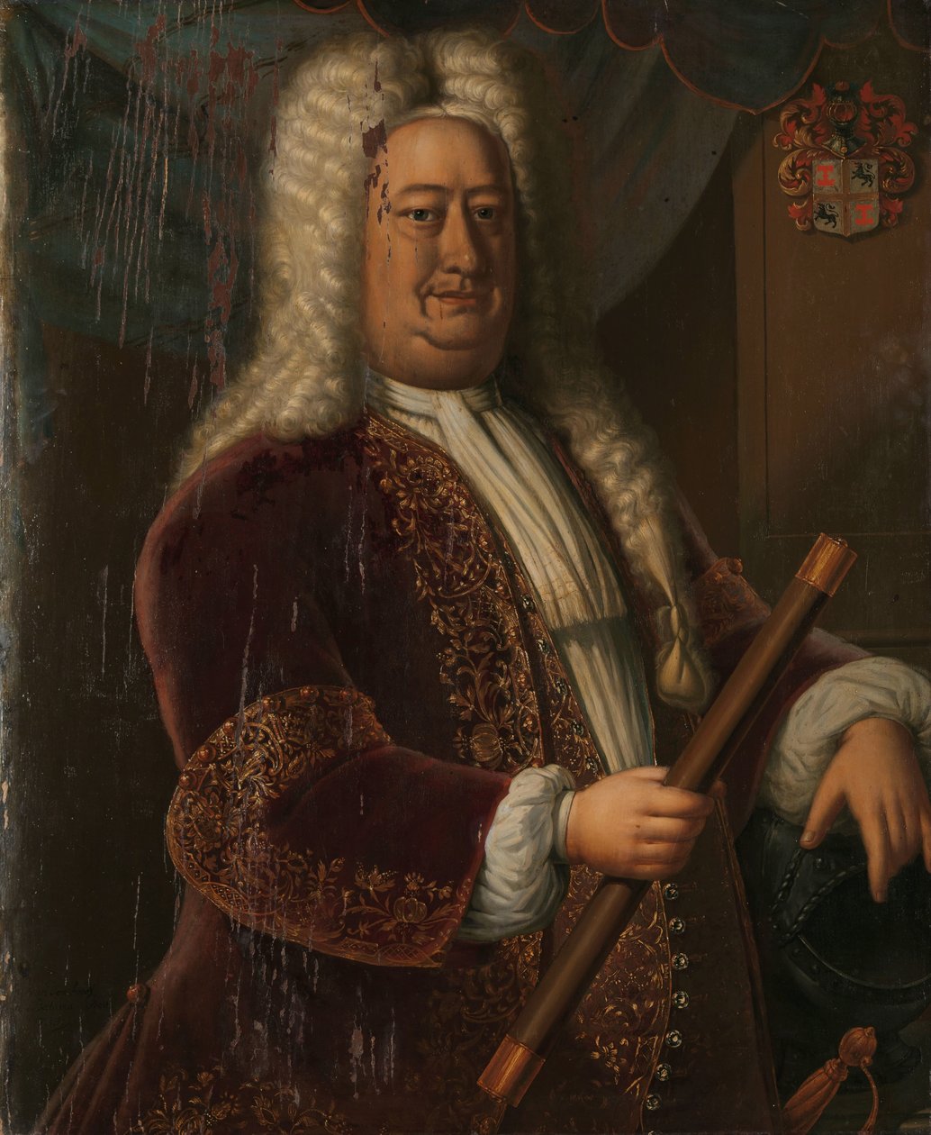 Dirk van Cloon (1730-1735) Portræt af Dirk van Cloon, generalguvernør for Hollandsk Ostindien af Hendrik van den Bosch