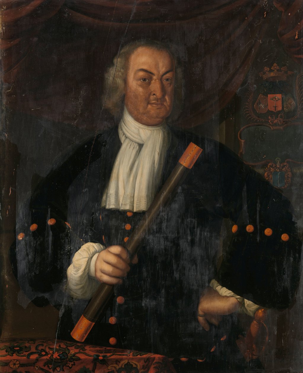 Hendrik Swaardecroon (1718-1725) Portræt af Hendrik Swaardecroon (Hendrick Zwaardecroon), generalguvernør i Hollandsk Ostindien af Hendrik van den Bosch