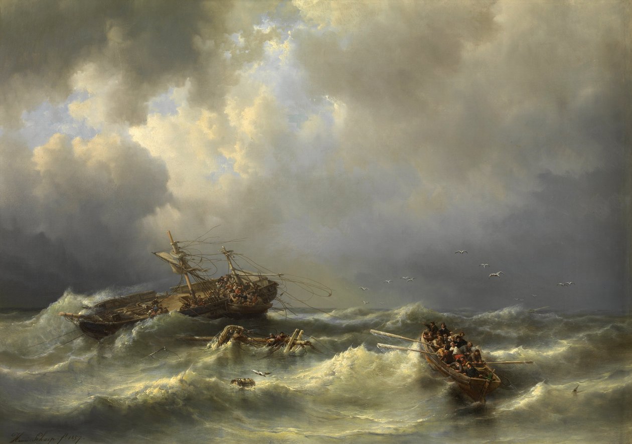 Skibsvrag af Henri Adolphe Schaep