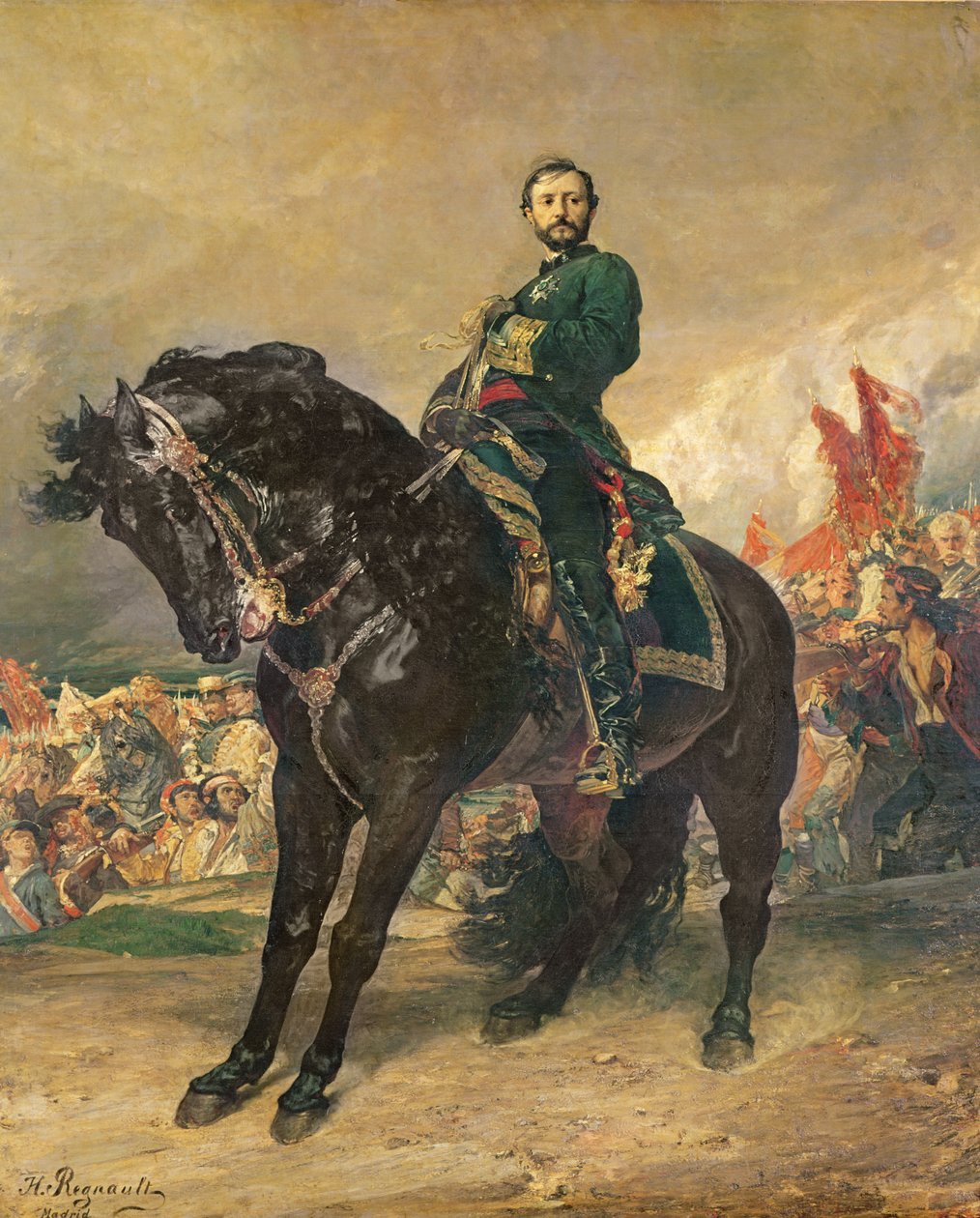 Juan Prim y Prats (1814-70) 8. oktober 1868, 1869 af Henri Alexandre Georges Regnault