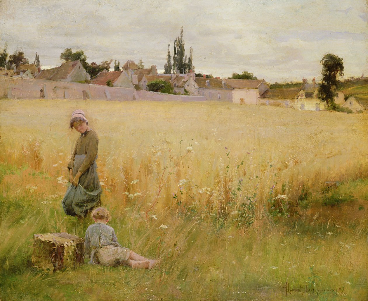 En sommereng, 1887 af Henri Alphonse Louis Laurent Desrousseaux