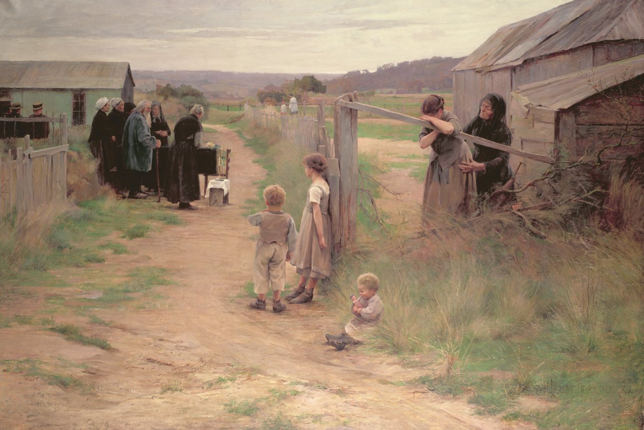 Begravelse i Bresse, 1886 af Henri Alphonse Louis Laurent Desrousseaux