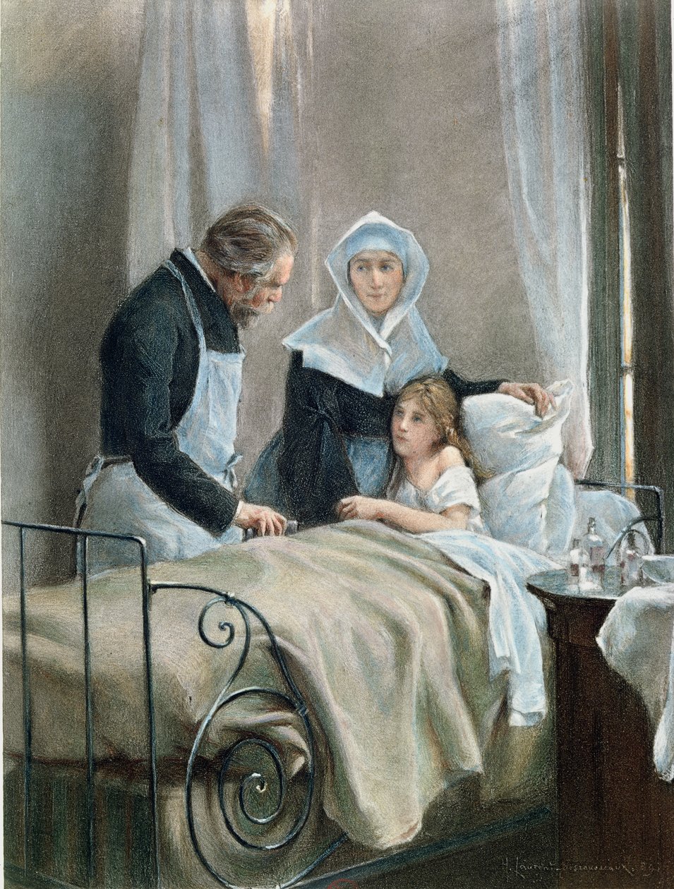 Det syge barn af Henri Alphonse Louis Laurent Desrousseaux